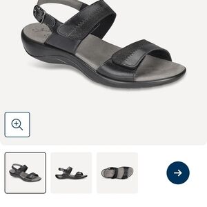 SAS Black Leather Women's Sandals, Perfect Condition